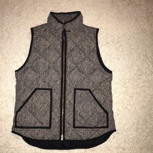 J Crew Quilted Herringbone Vest
